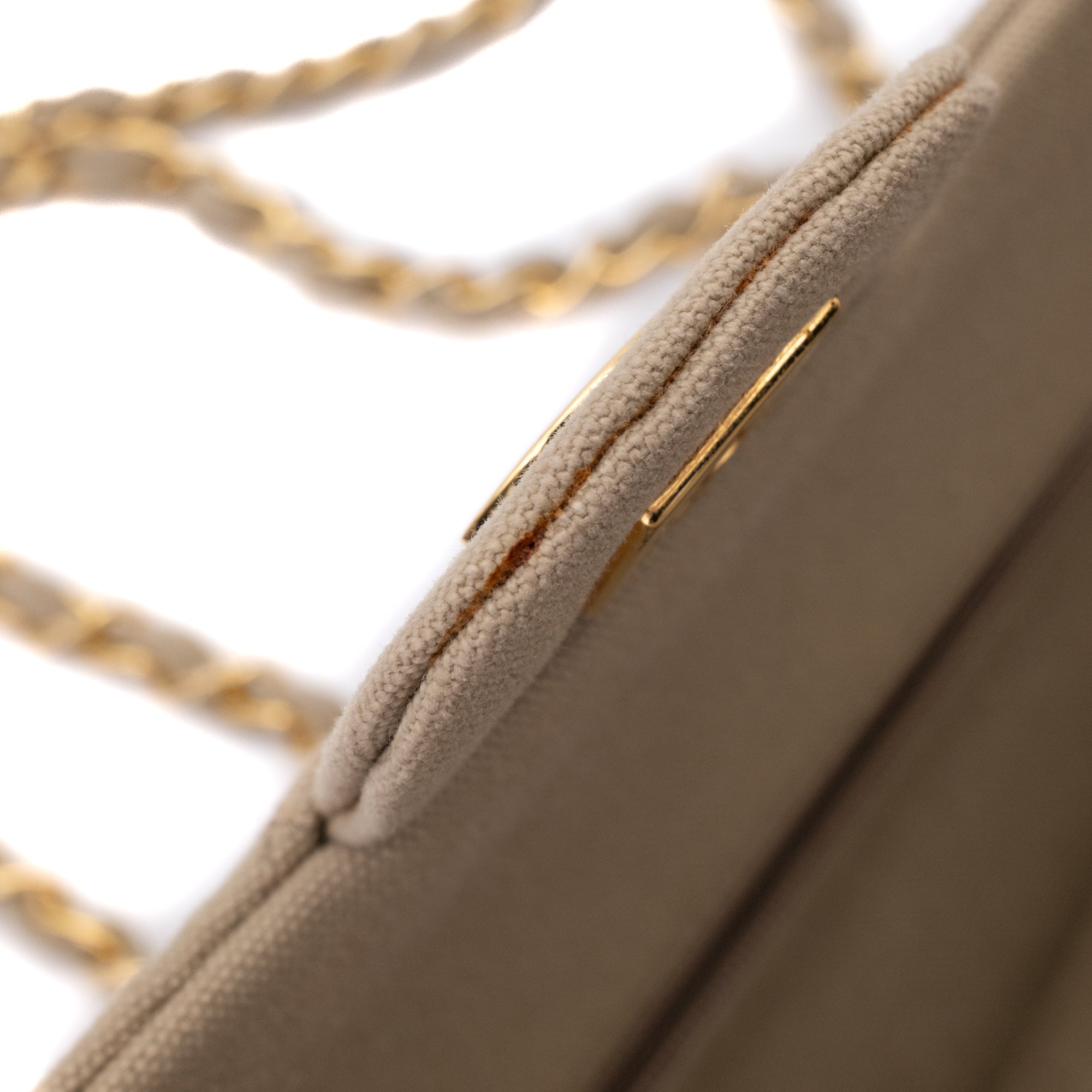 Chanel Classic Double Flap Medium Denim Beige GHW