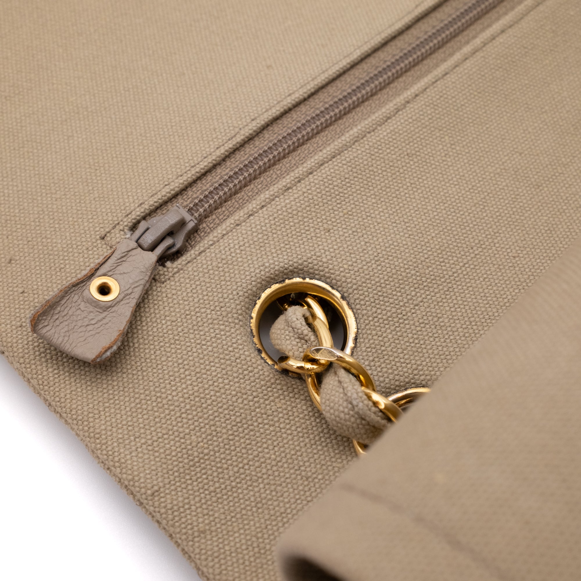 Chanel Classic Double Flap Medium Denim Beige GHW