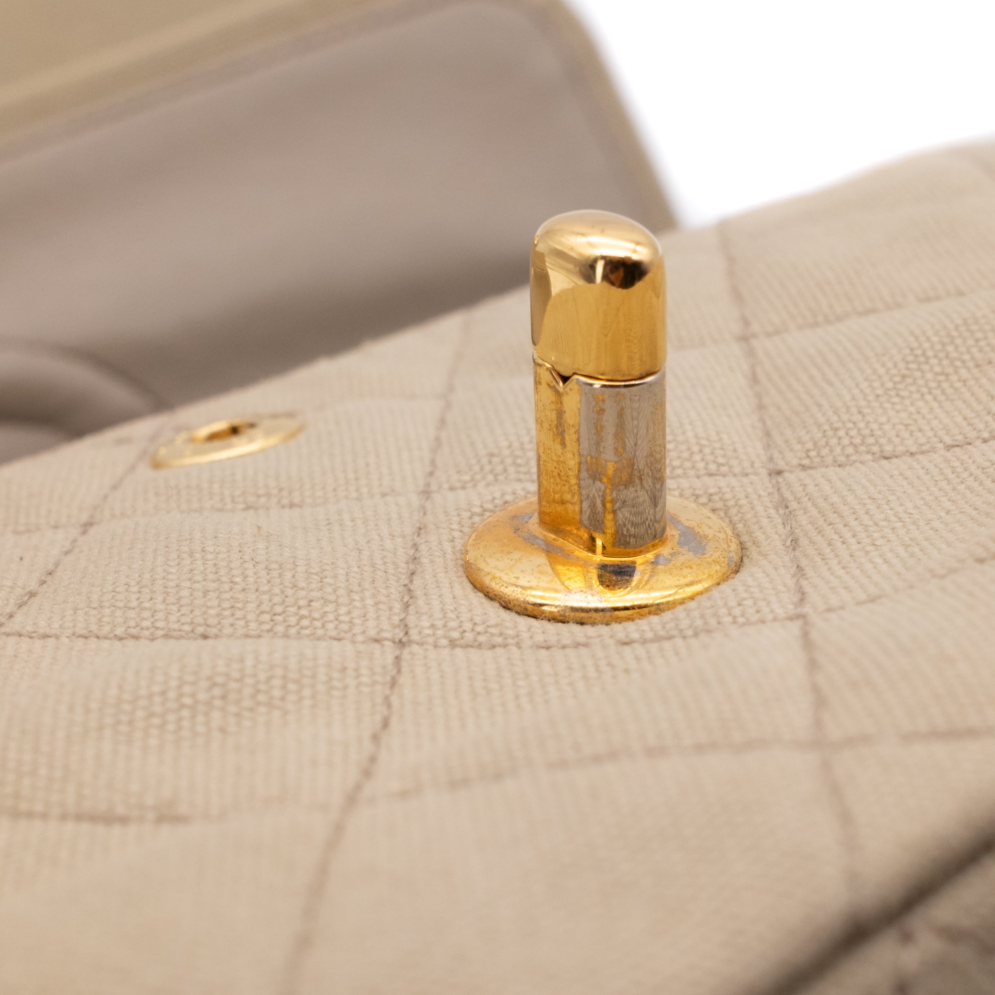 Chanel Classic Double Flap Medium Denim Beige GHW