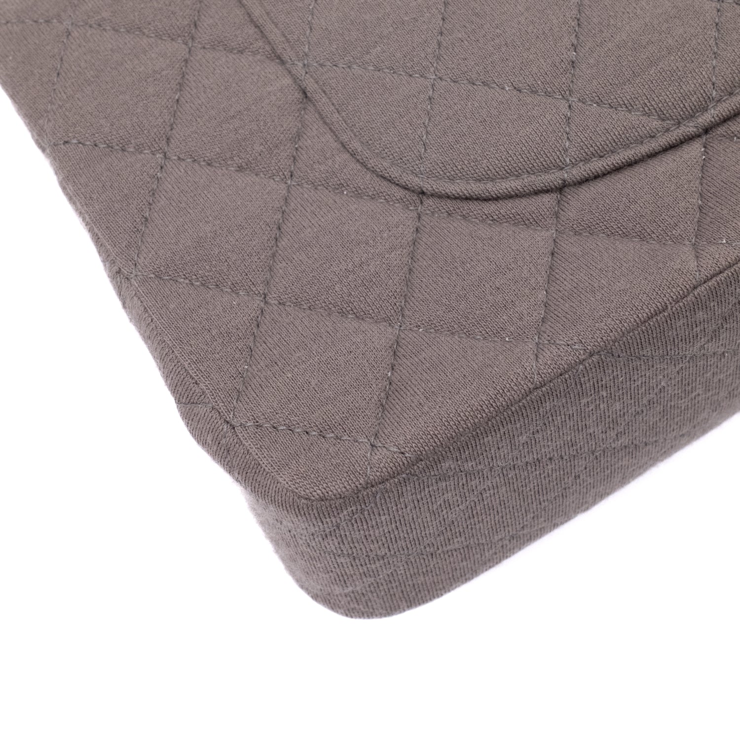 Chanel Classic Double Flap Medium Jersey Taupe Anthrazit PHW