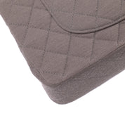 Chanel Classic Double Flap Medium Jersey Taupe Anthrazit PHW