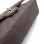 Chanel Classic Double Flap Medium Jersey Taupe Anthrazit PHW