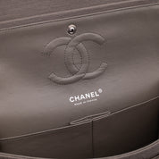 Chanel Classic Double Flap Medium Jersey Taupe Anthrazit PHW
