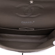 Chanel Classic Double Flap Medium Jersey Taupe Anthrazit PHW