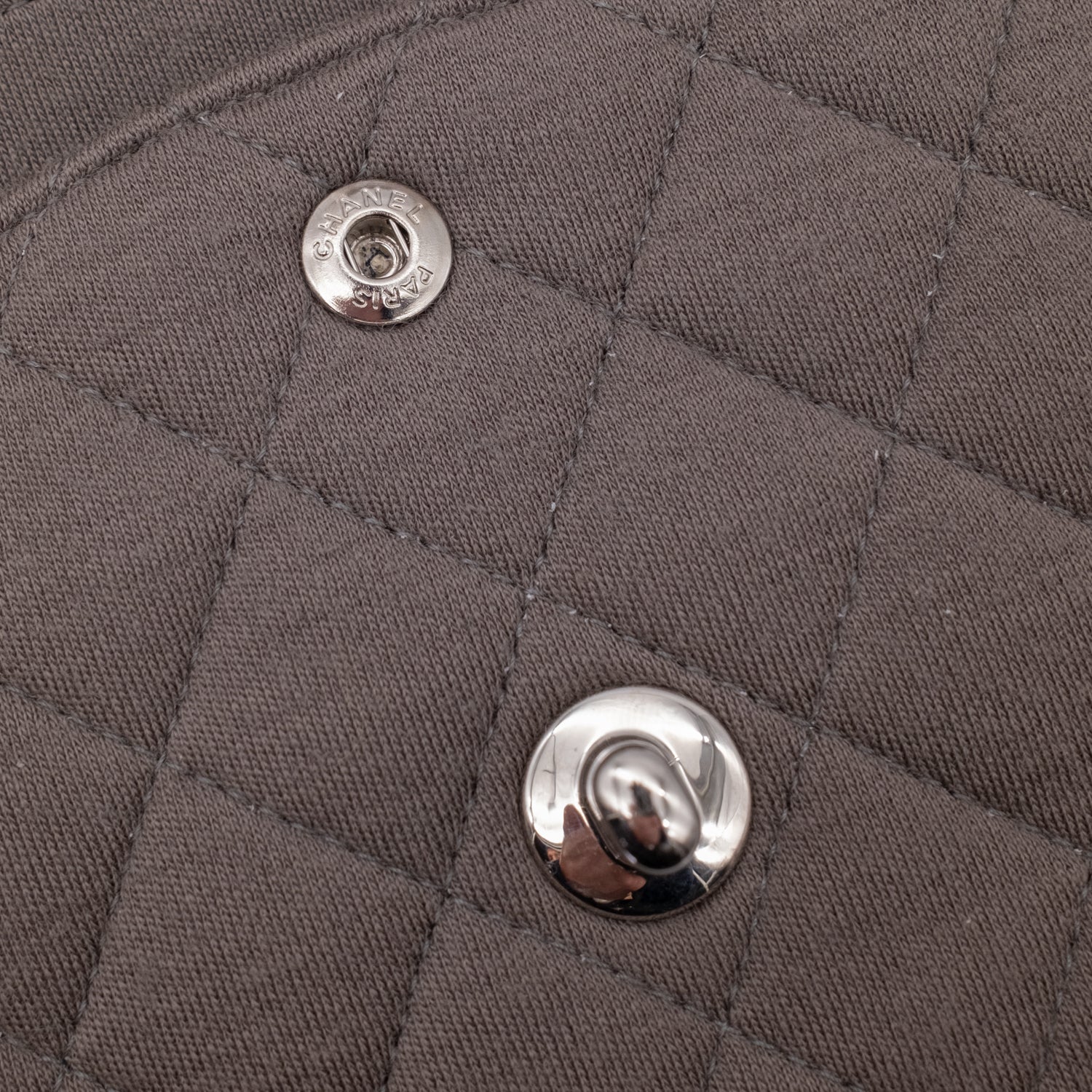 Chanel Classic Double Flap Medium Jersey Taupe Anthrazit PHW