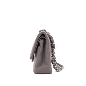 Chanel Classic Double Flap Medium Jersey Taupe Anthrazit PHW