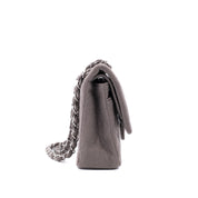 Chanel Classic Double Flap Medium Jersey Taupe Anthrazit PHW