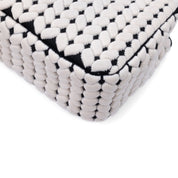 Chanel Classic Single Flap Medium Wolle Schwarz Weiß GHW