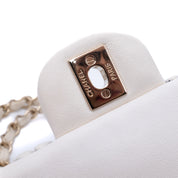 Chanel Classic Single Flap Medium Wolle Schwarz Weiß GHW