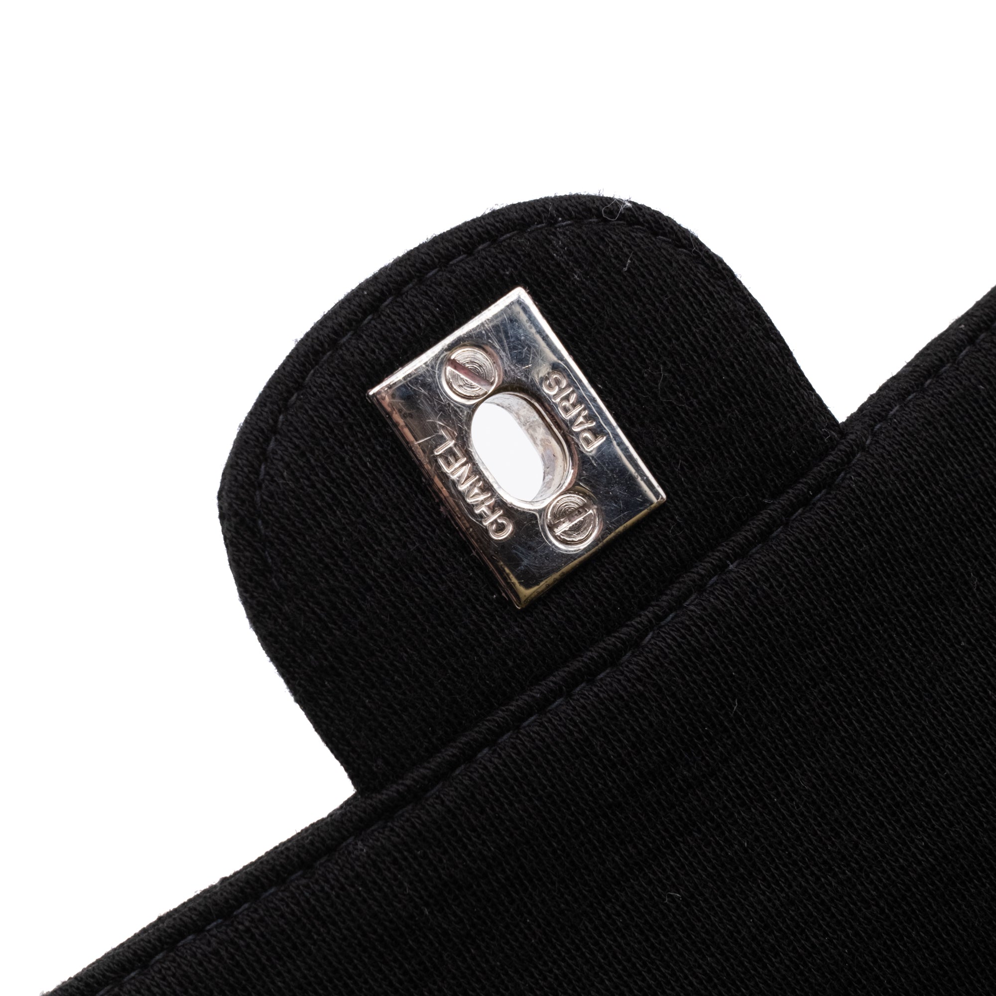 Chanel Classic Single Flap Medium Double Face Jersey Schwarz PHW