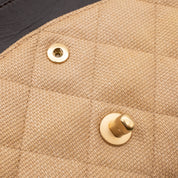 Chanel Classic Double Flap Medium Raffia Stroh Beige GHW