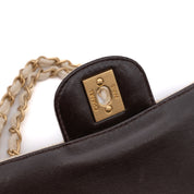 Chanel Classic Double Flap Medium Raffia Stroh Creme GHW