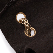 Chanel Classic Double Flap Medium Jersey Braun GHW