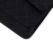 Chanel Classic Double Flap Medium Canvas Leinen Schwarz GHW