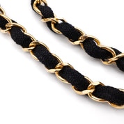 Chanel Classic Double Flap Medium Canvas Leinen Schwarz GHW