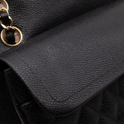 Chanel Classic Double Flap Medium Caviar Leder Schwarz GHW