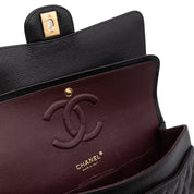 Chanel Classic Double Flap Medium Caviar Leder Schwarz GHW