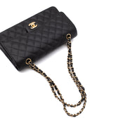 Chanel Classic Double Flap Medium Caviar Leder Schwarz GHW