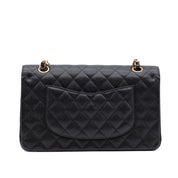 Chanel Classic Double Flap Medium Caviar Leder Schwarz GHW