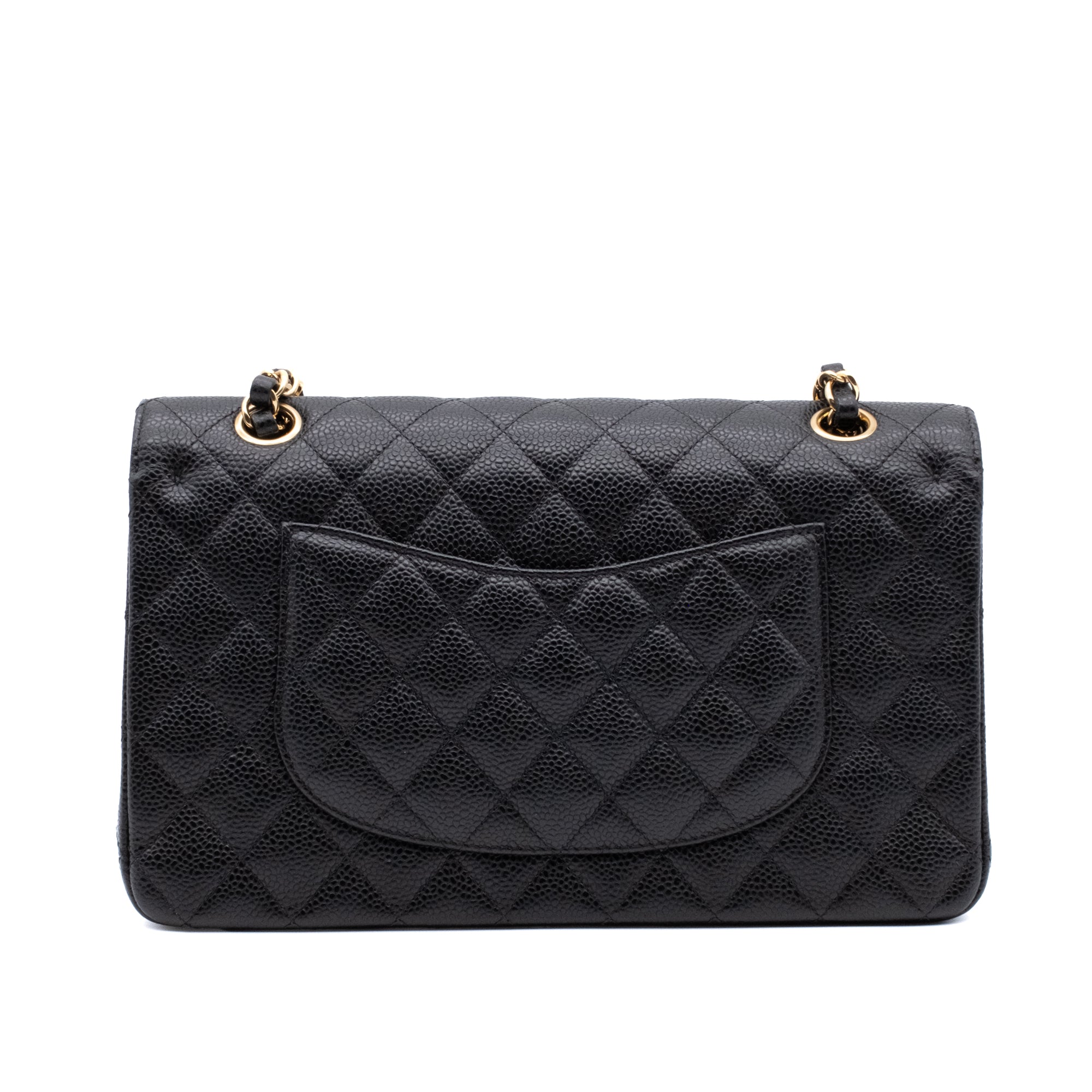 Chanel Classic Double Flap Medium Caviar Leder Schwarz GHW