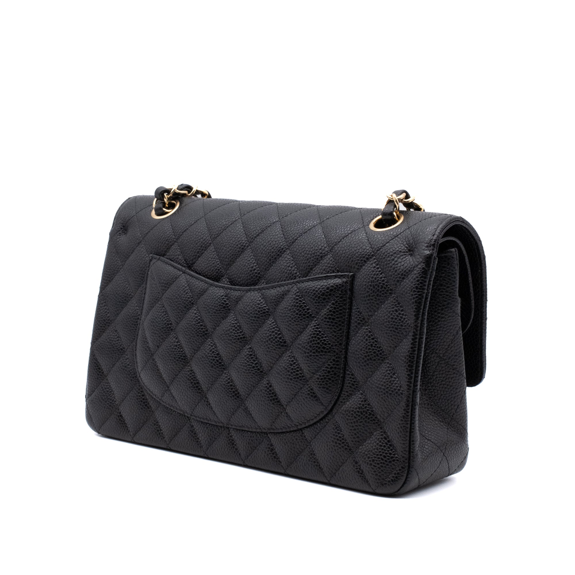 Chanel Classic Double Flap Medium Caviar Leder Schwarz GHW