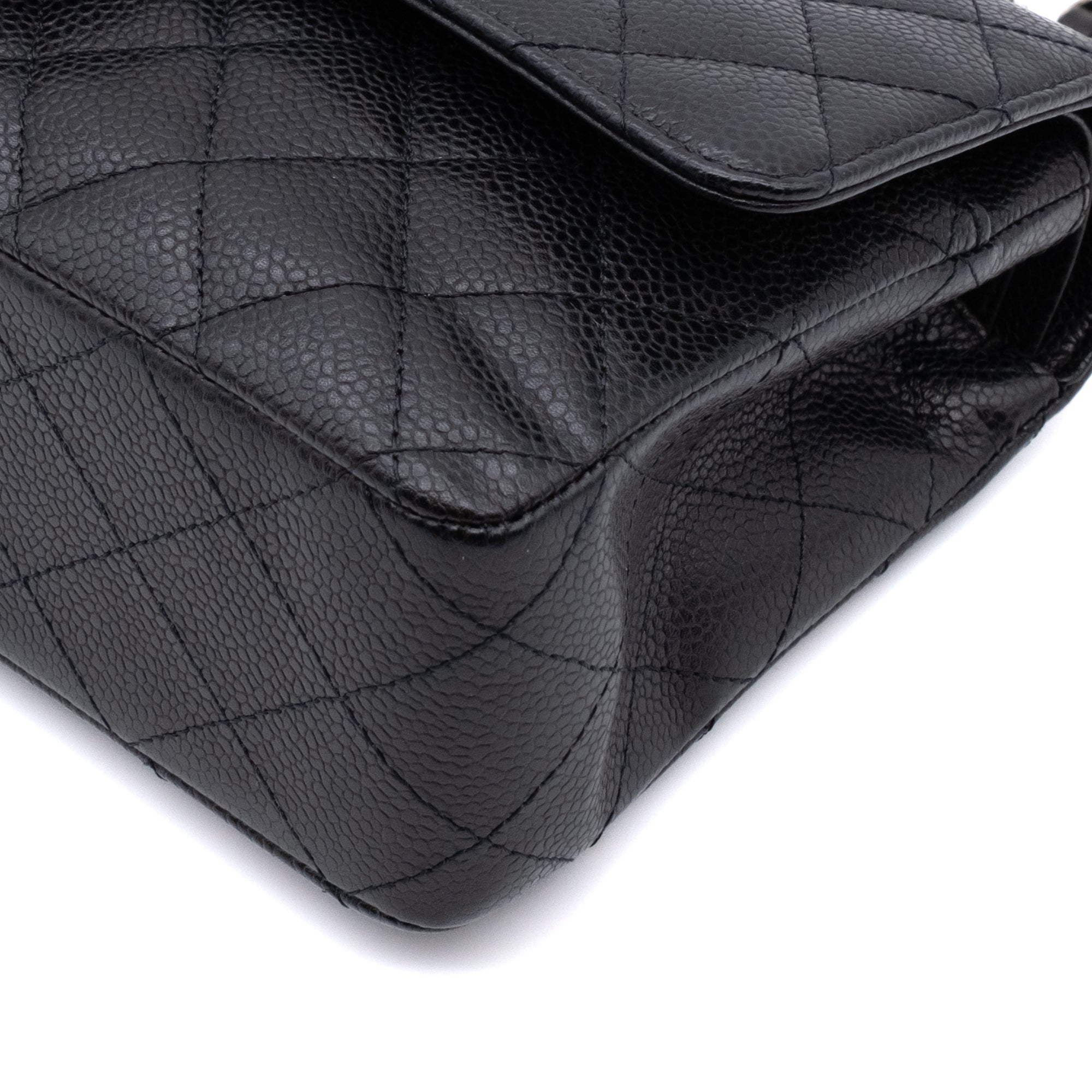 Chanel Classic Double Flap Medium Caviar Leder Schwarz PHW