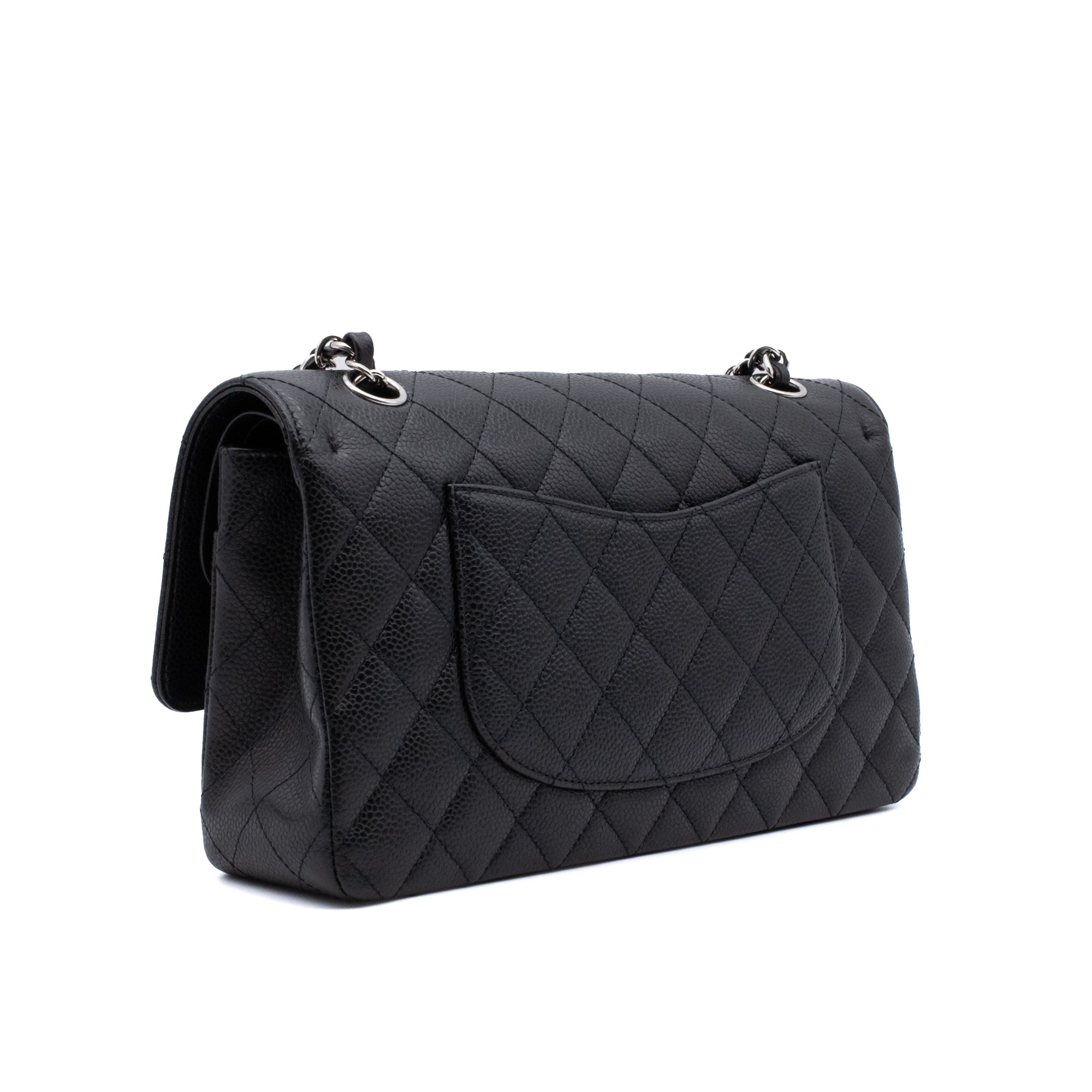 Chanel Classic Double Flap Medium Caviar Leder Schwarz PHW