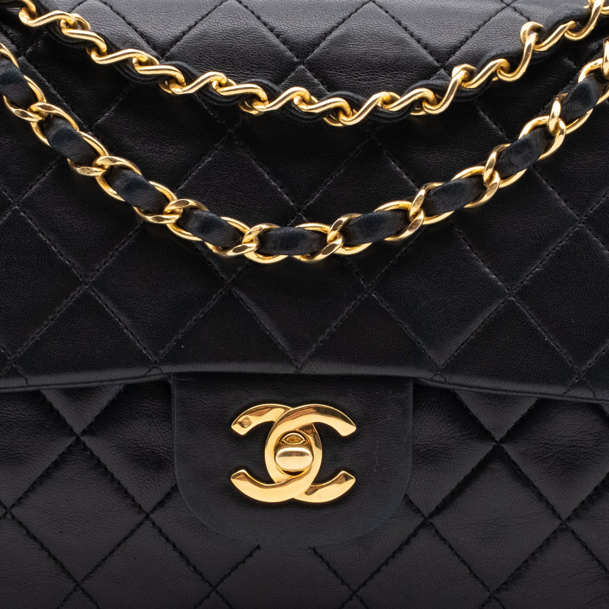 Chanel Classic Double Flap Medium Lammleder Schwarz