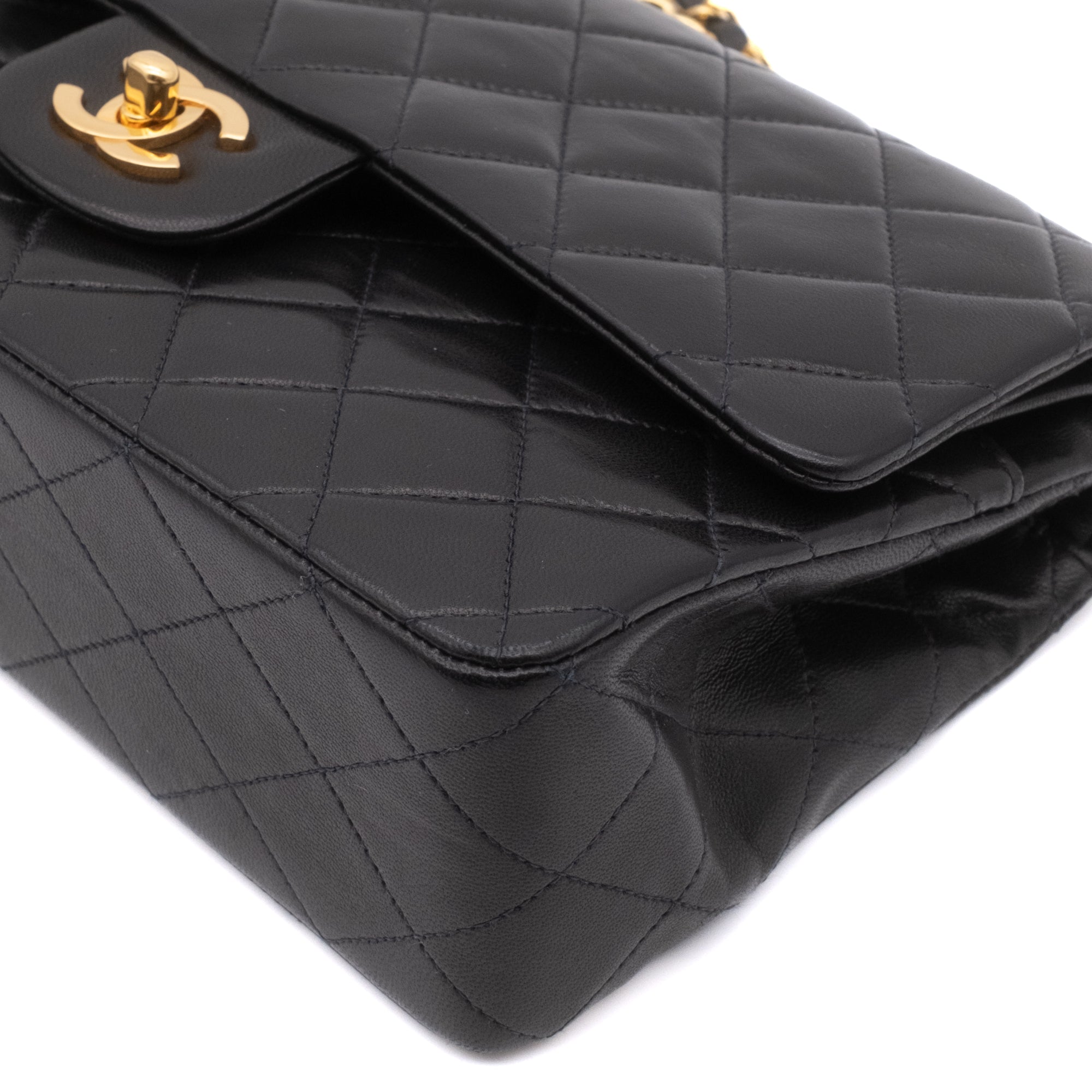Chanel Classic Double Flap Medium Lammleder Schwarz GHW