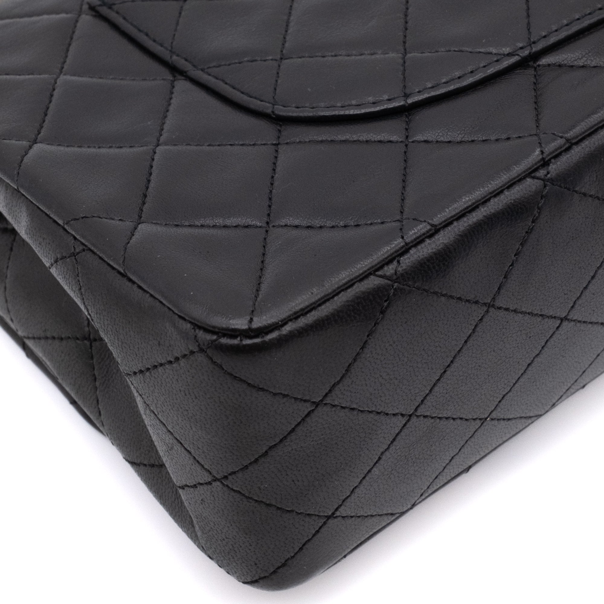 Chanel Classic Double Flap Medium Lammleder Schwarz GHW