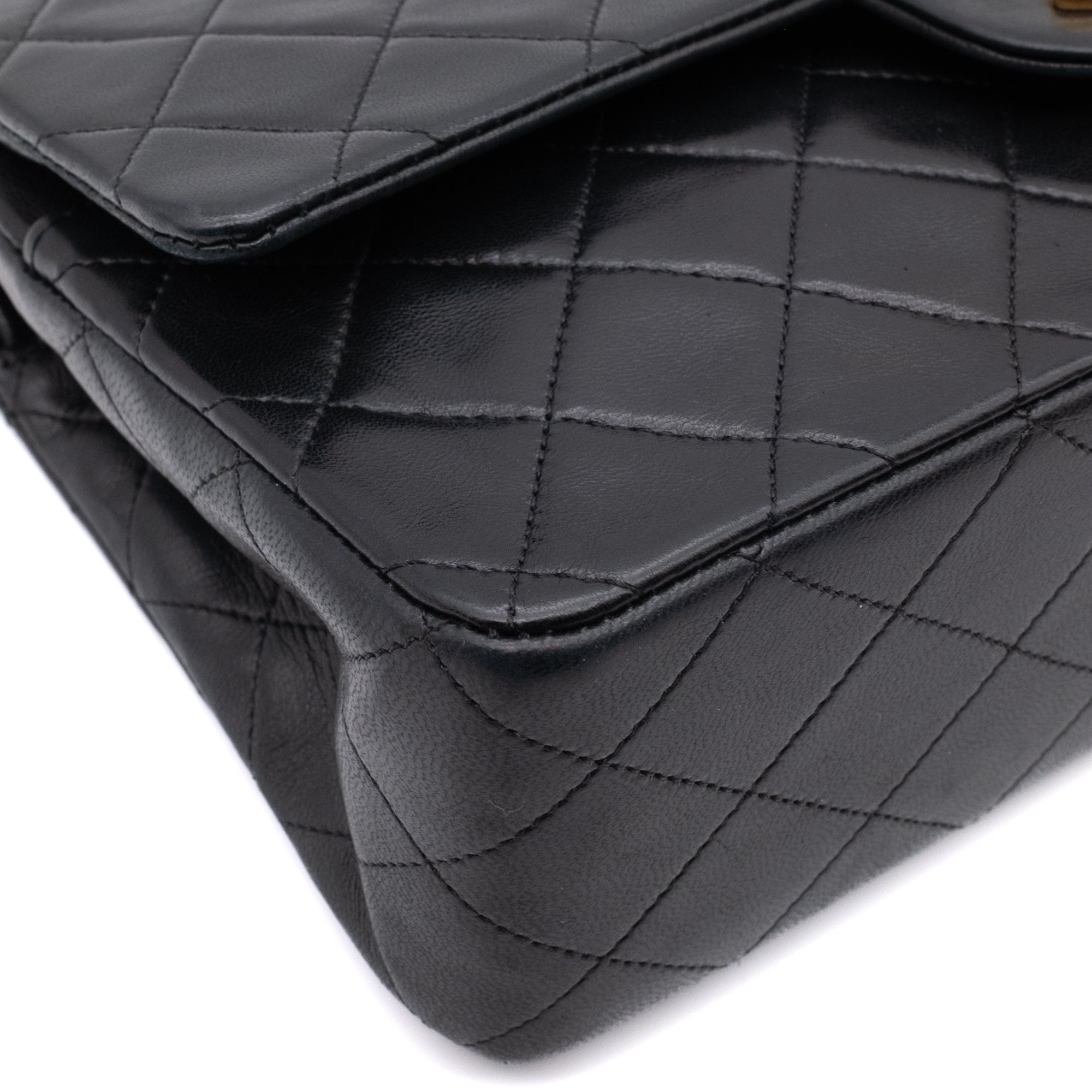 Chanel Classic Double Flap Medium Lammleder Schwarz