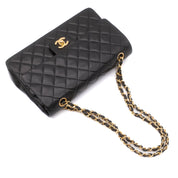 Chanel Classic Double Flap Medium Lammleder Schwarz GHW