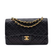 Chanel Classic Double Flap Medium Lammleder Schwarz GHW