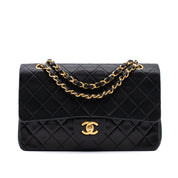 Chanel Classic Double Flap Medium Lammleder Schwarz