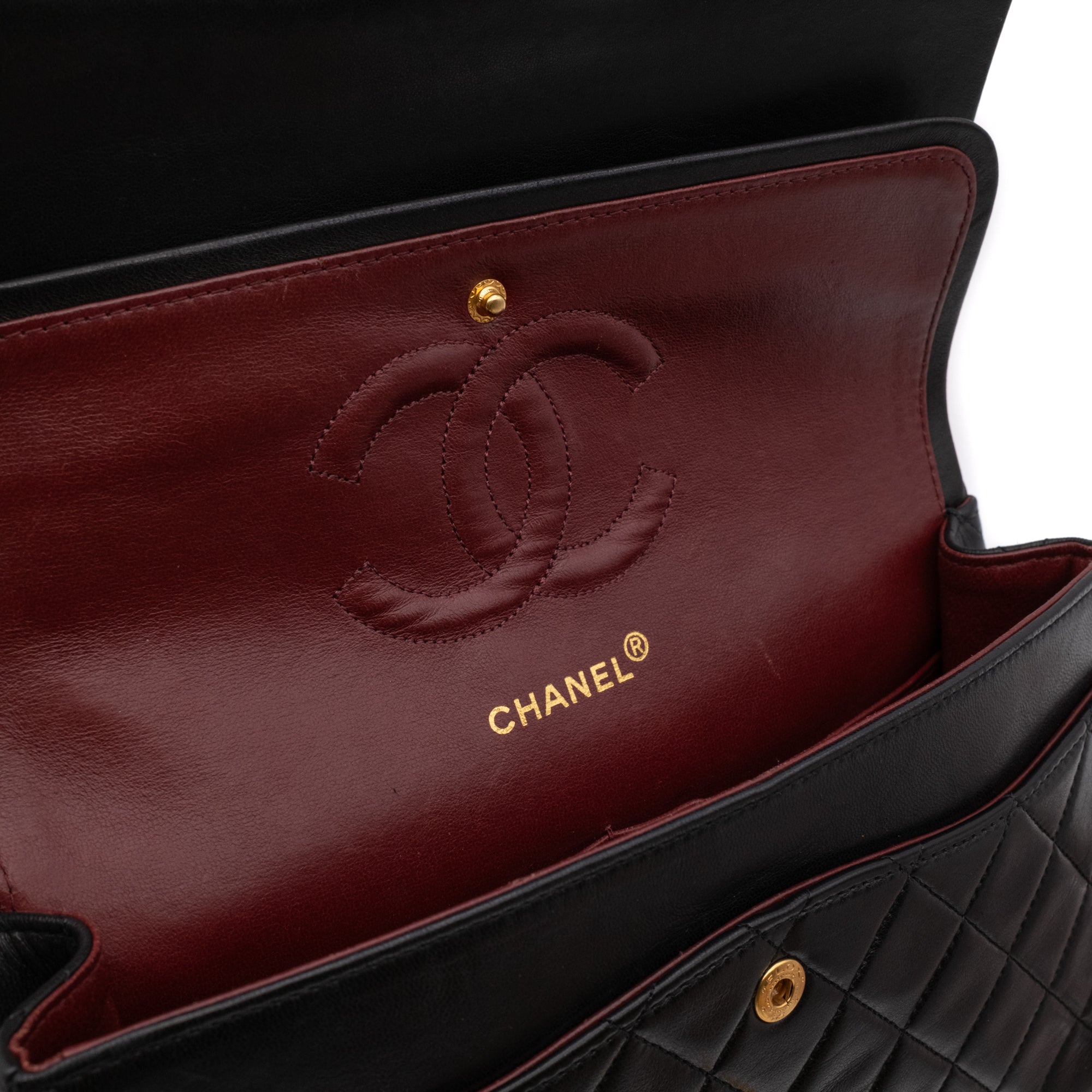 Chanel Classic Double Flap Medium Lammleder Schwarz