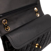 Chanel Classic Double Flap Medium Lammleder Schwarz GHW