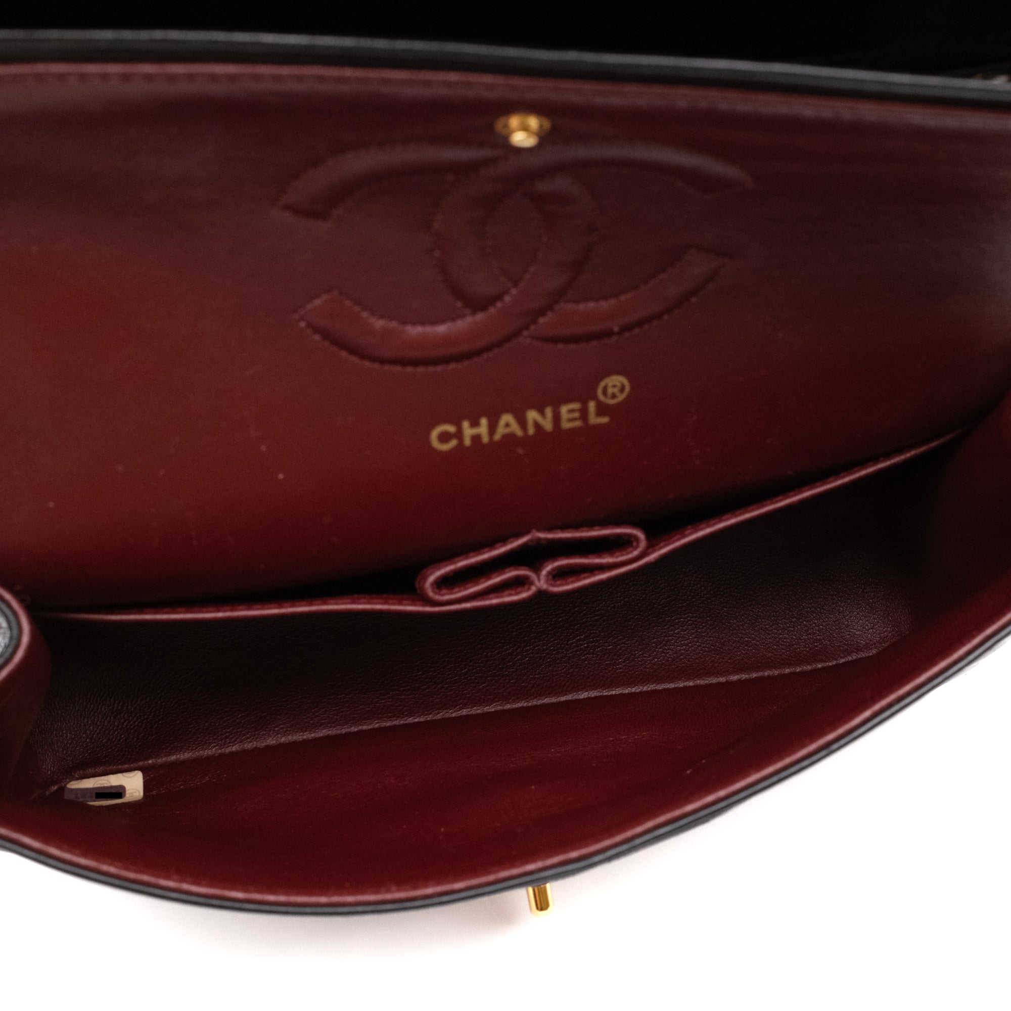 Chanel Classic Double Flap Medium Lammleder Schwarz GHW