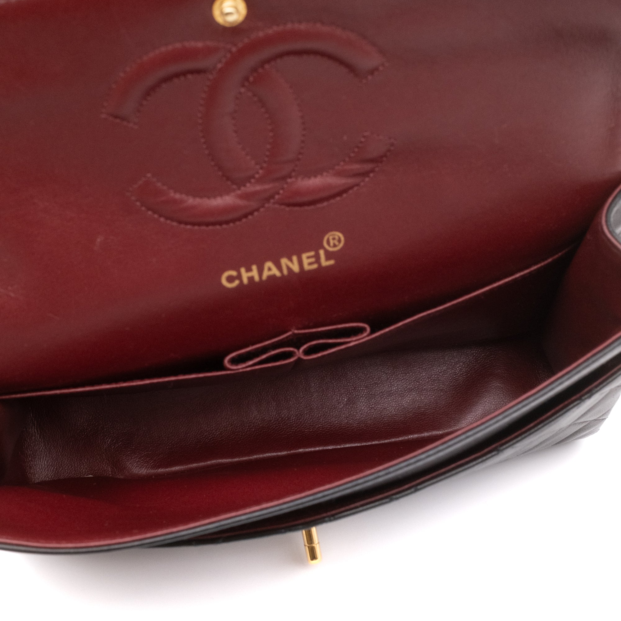 Chanel Classic Double Flap Medium Lammleder Schwarz GHW