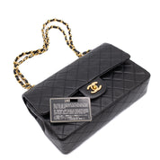 Chanel Classic Double Flap Medium Lammleder Schwarz GHW