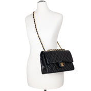 Chanel Classic Double Flap Medium Lammleder Schwarz GHW