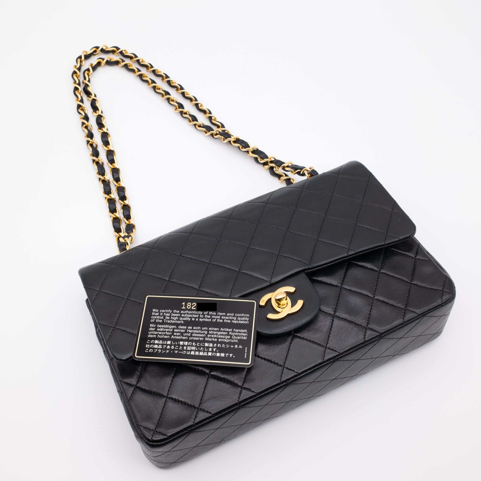 Chanel Classic Double Flap Medium Lammleder Schwarz