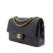 Chanel Classic Double Flap Medium Lammleder Schwarz GHW