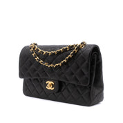 Chanel Classic Double Flap Medium Lammleder Schwarz GHW