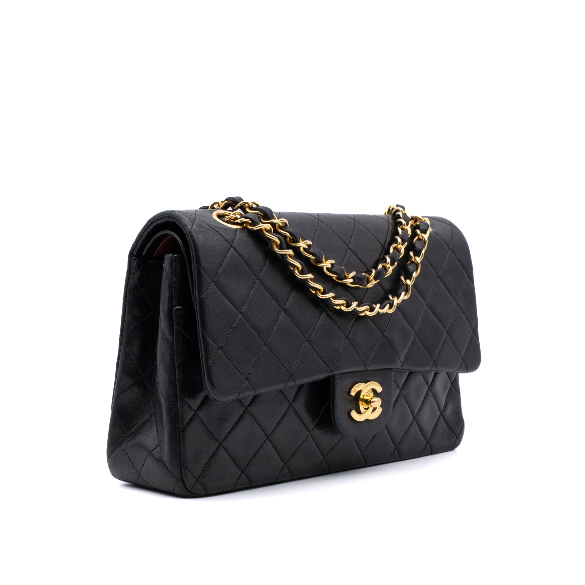 Chanel Classic Double Flap Medium Lammleder Schwarz