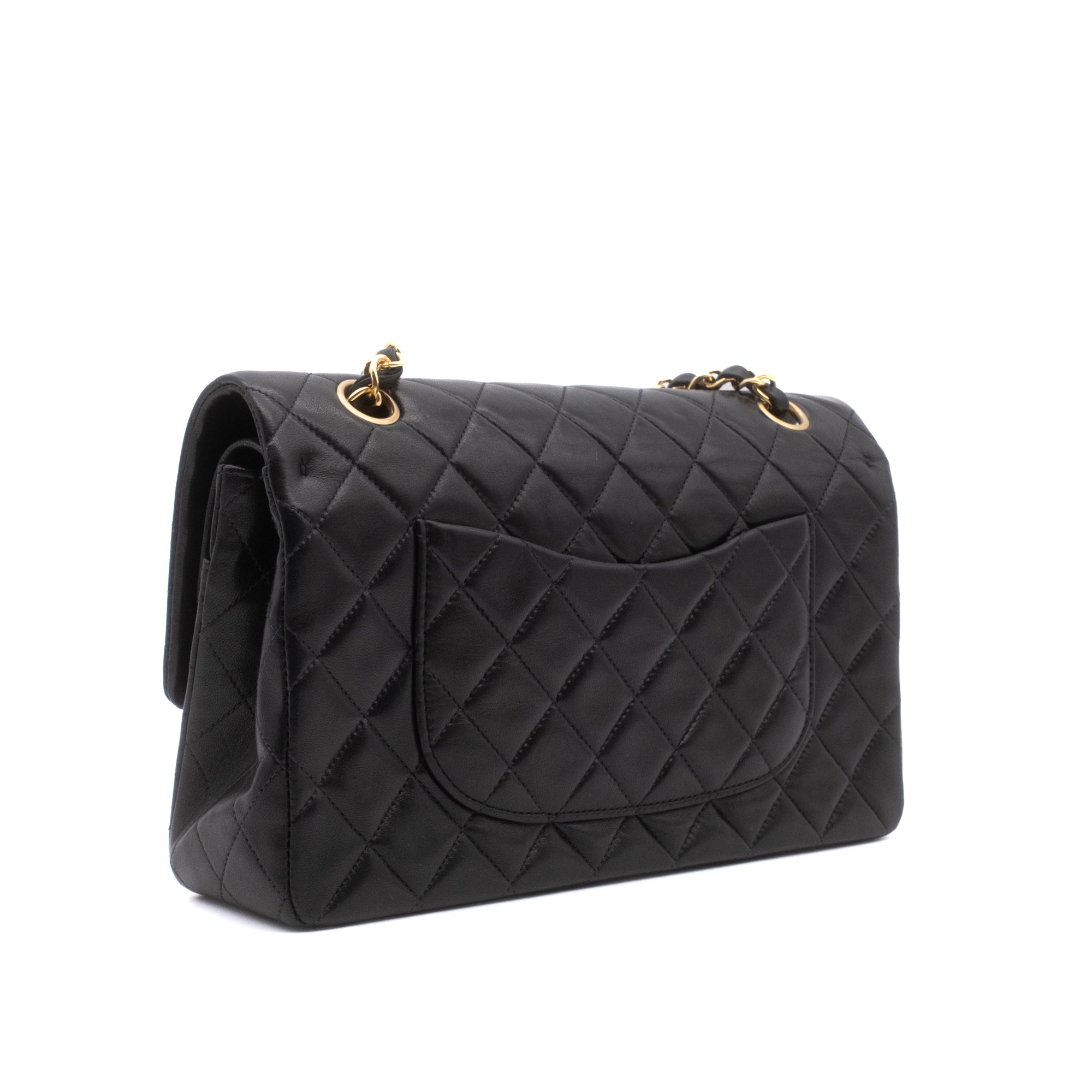 Chanel Classic Double Flap Medium Lammleder Schwarz GHW