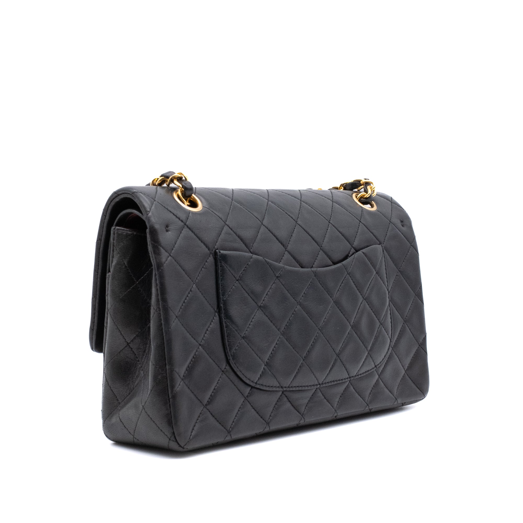 Chanel Classic Double Flap Medium Lammleder Schwarz GHW