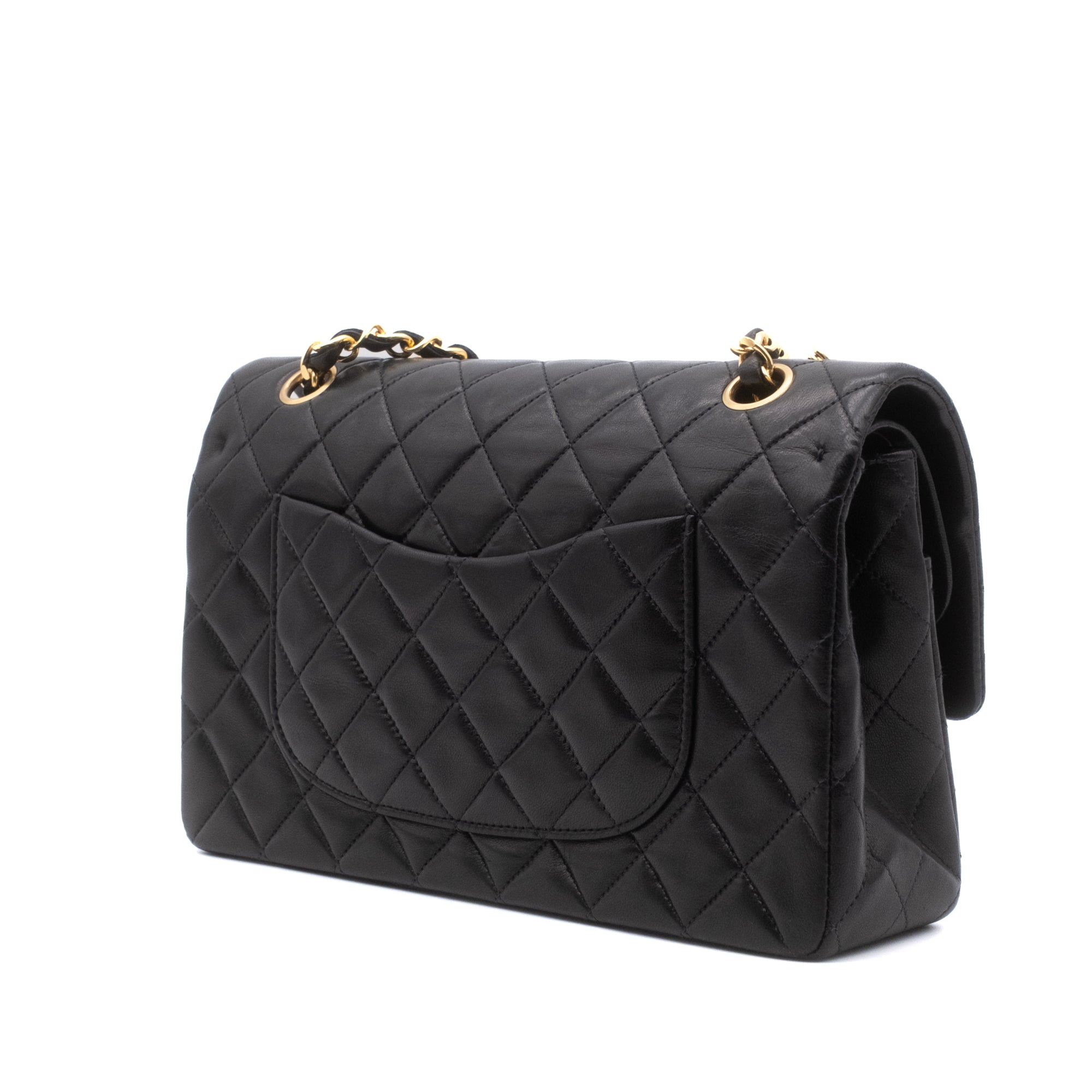 Chanel Classic Double Flap Medium Lammleder Schwarz GHW