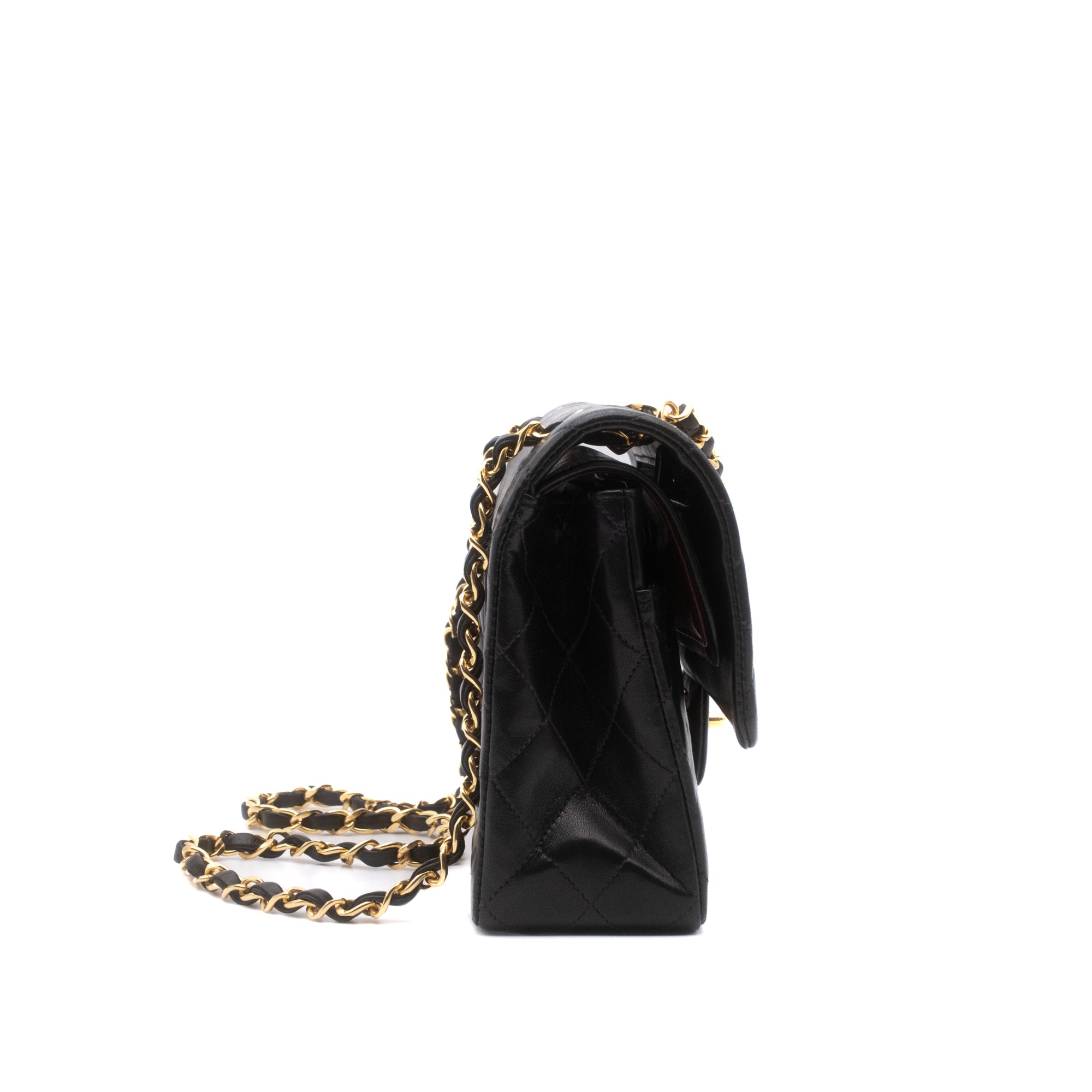 Chanel Classic Double Flap Medium Lammleder Schwarz GHW