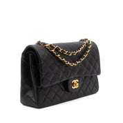 Chanel Classic Double Flap Medium Lammleder Schwarz GHW