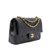 Chanel Classic Double Flap Medium Lammleder Schwarz GHW